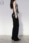 Rui Zhou WV05 series hollow flared stretch casual pants RUI-RUIFW21WV05-HEI Black Onyx